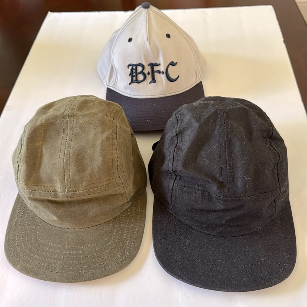 Bundle Of 3 Men’s Caps - 2 Gustin 6 panel caps and 1 BFC cap